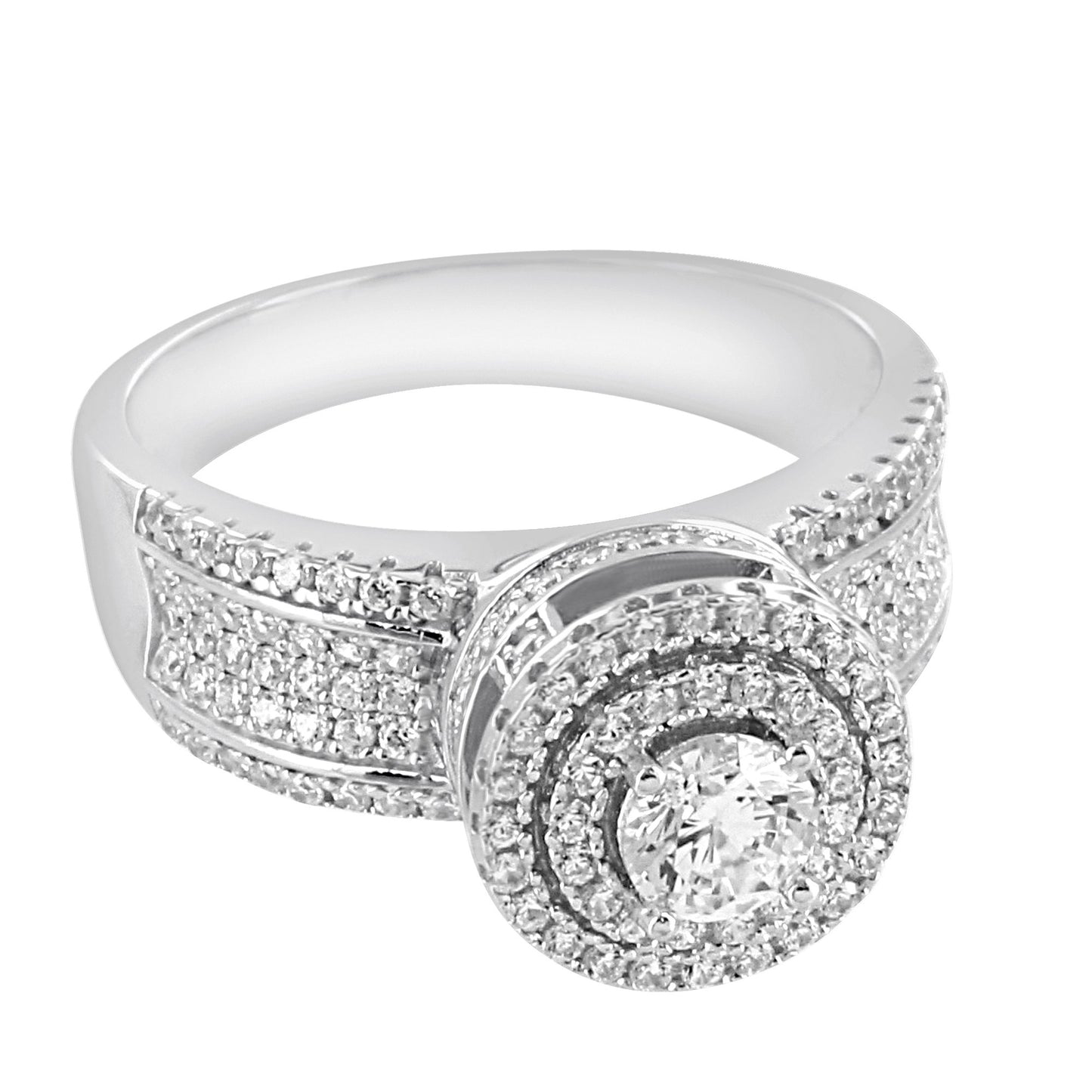 Solitaire Prong Designer Bling Custom Sterling Silver Engagement Ring