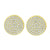 Sterling Silver Round Earrings Screw Back Gold Finish