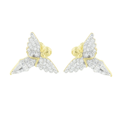Sterling Silver Religious Angel Earrings Designer