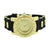 Mens Gold Finish Watch Bullet Style Strap