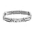 Solid Stainless Steel Bracelet Lab Diamonds Pave Set 12 MM Mens Elegant