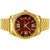 Mens Steel Red Face Roman Dial Automatic Date Watch