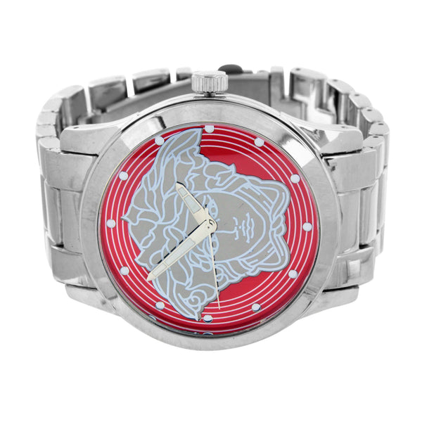Medusa Watches Red Dial White Finish Water Resistant