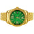 Stainless Steel Green Roman Icy Dial Fluted Bezel Automatic Watch