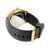 Techno Pave Mens Gold Finish Rubber Black Band Watch