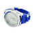 Rubber Bullet Band Watch Blue Techno Pave Rodeo Style