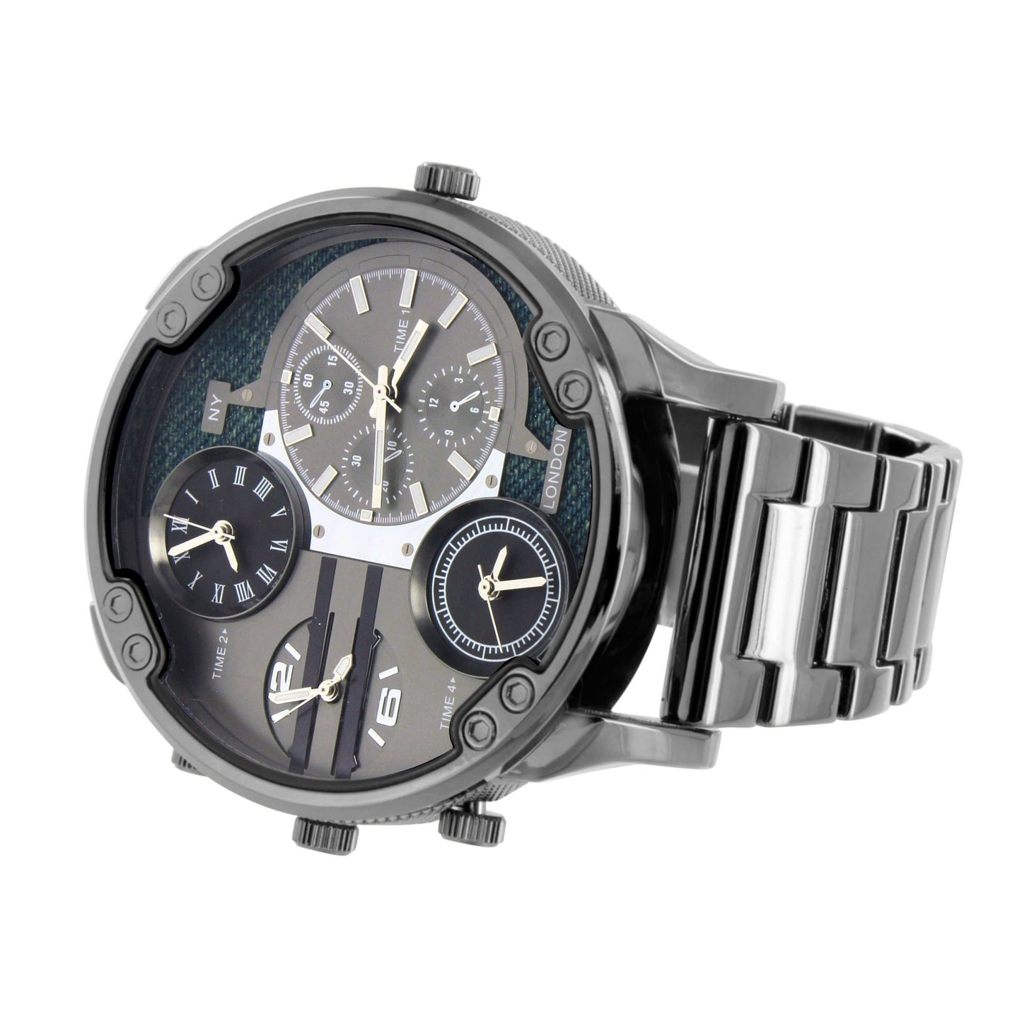 Black Finish Watch Stainless Steel Back Water Resistant