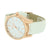 Rose Gold Finish Watch White Leather Band