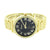 Black Dial Watch Gold Finish Roman Numeral