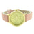 Gold Finish Watch Guinea Coin Design Dial Pink Leather Band