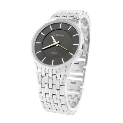 Geneva Platinum Watch Black Dial