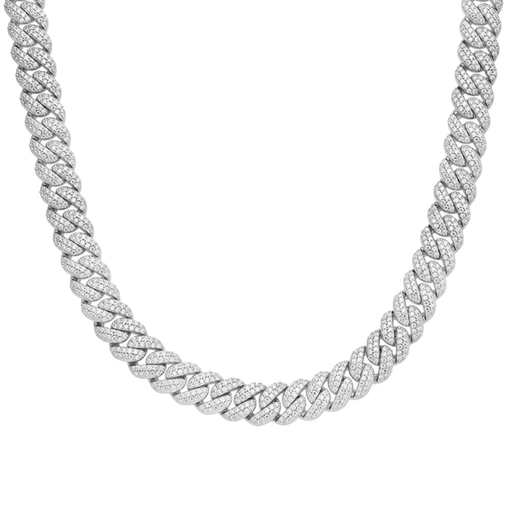 Moissanite Diamond 8MM Sterling .925 Hip Hop Icy Cuban Chain 18"-22"