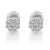 Solitaire Cluster Diamond 10k White Gold Flower Earrings