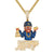Rich Boss Making Money 3D Dollar Bag Icy Designer Pendant
