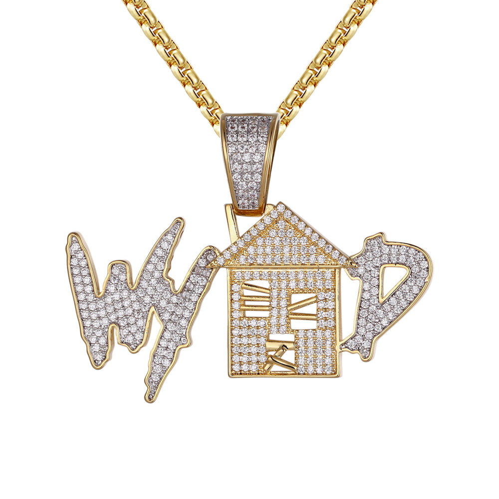 Mens What Your Trap Doing Hip Hop Silver Custom Pendant