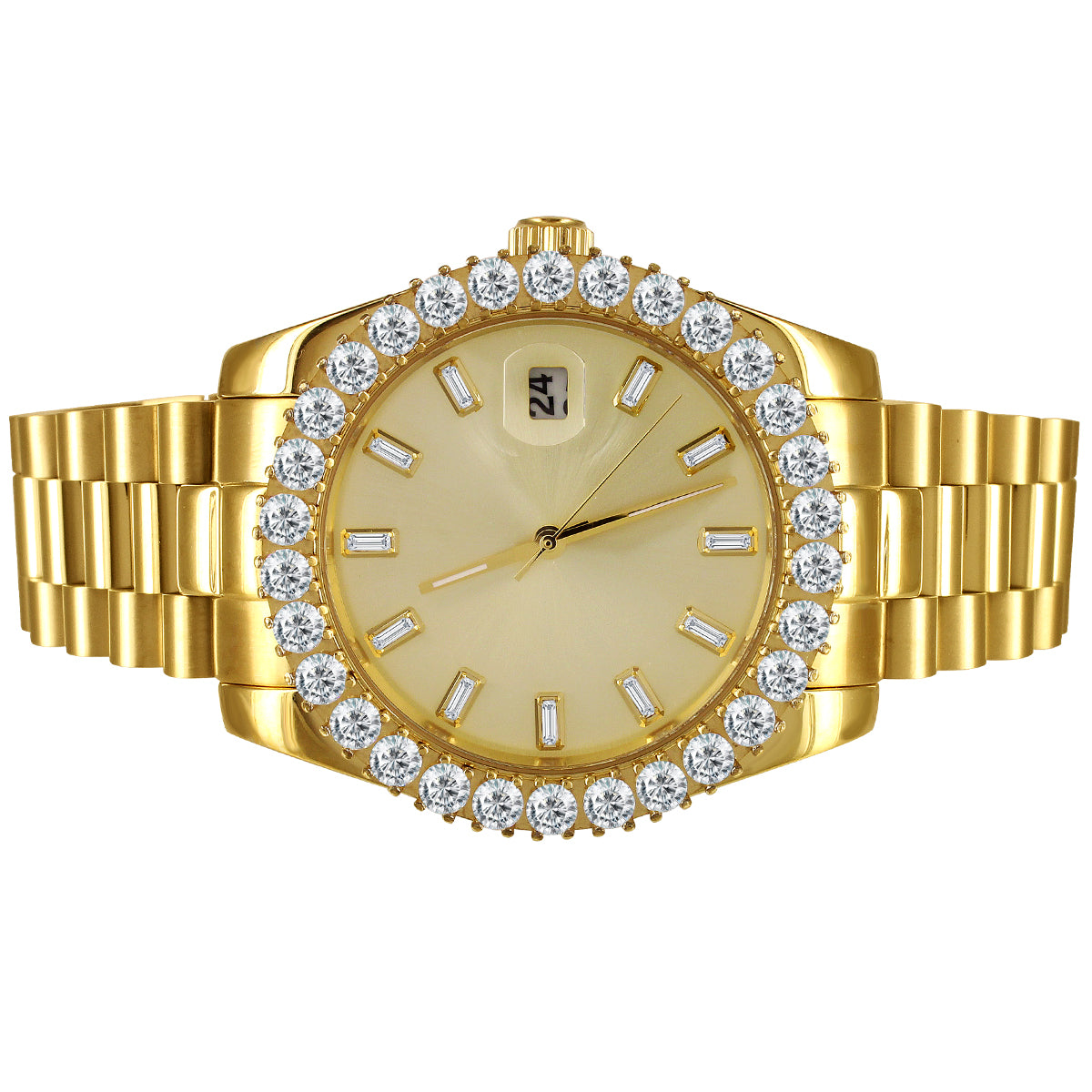 41mm presidential bezel diamond watch 