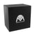 Solitaire Bezel 9.5ct Moissanite Half Iced Black Silicon Band Mens Watch