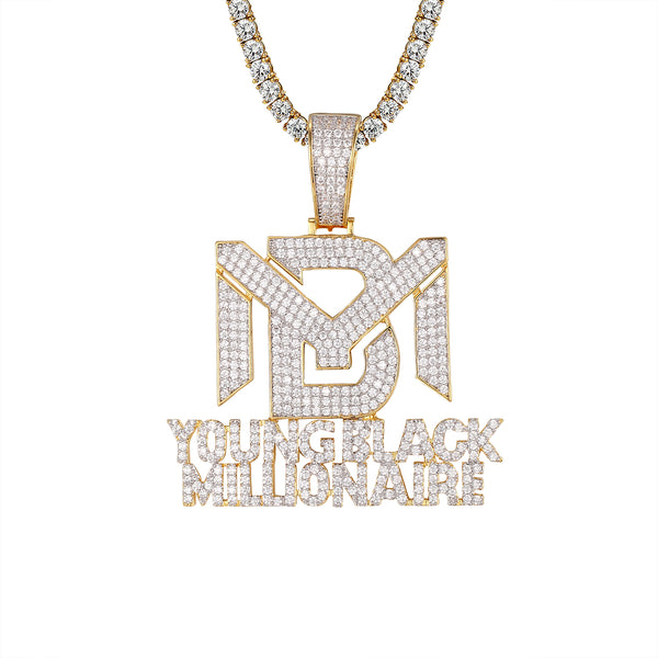Custom YBM Young Black Millionaire Rich Money Pendant