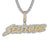 Selfmade Double Layer 14K White Gold Two Tone Icy Pendant