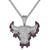 Silver 3D Pink Dripping Bull Men's Bling Custom Pendant Chain