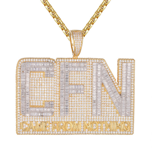 Men's Baguette Icy CFN Came From Nothing Rapper Pendant