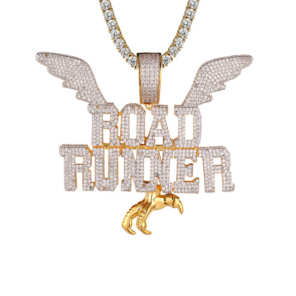 Road Runner Icy Wings Hip Hop Designer 925 Silver Pendant