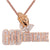 Rose Gold Tone Godfidence Praying Hands Baguette Pendant