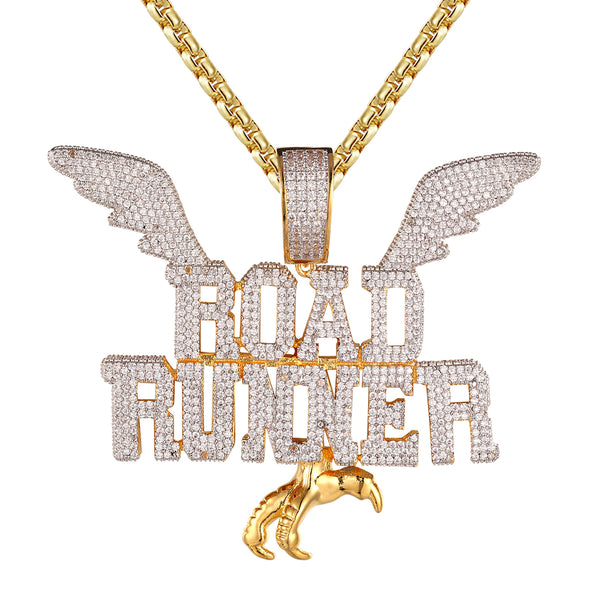 Road Runner Icy Wings Hip Hop Designer 925 Silver Pendant