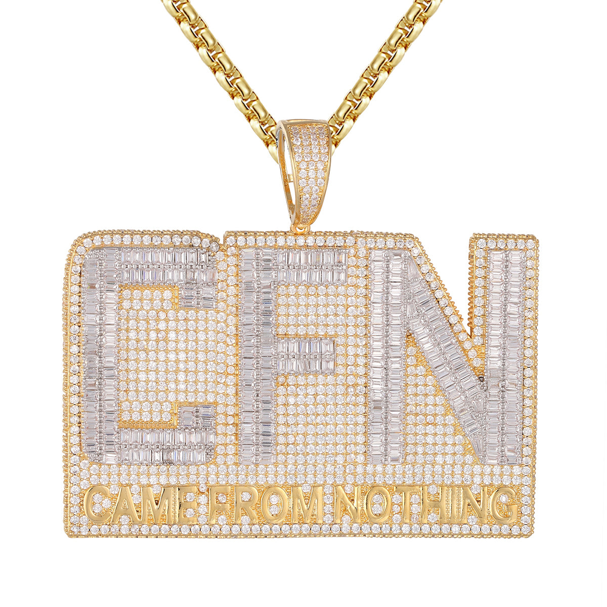 Baguette Icy Silver CFN Came From Nothin Hustler Pendant