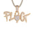 Two Tone Plug Switch Micro Pave Gold Finish Silver Pendant Chain
