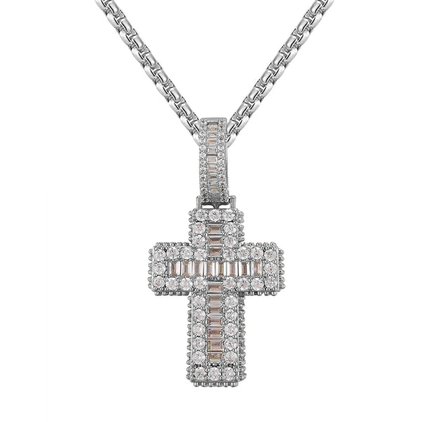 Religious Holy Jesus Cross Icy Micro Pave Hip Hop Pendant