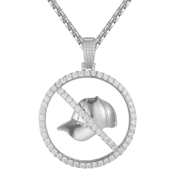 Sterling Silver No Cap Iced Mens Hip Hop Pendant Chain