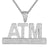Mens ATM Addicted To Money Hip Hop Pendant Free Box Chain