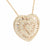 Baguette Cut Heart Pendant Rose Gold Over 925 Silver Necklace